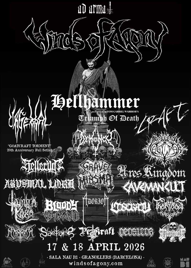 Publicados los horarios de conciertos del Winds Of Agony 2026