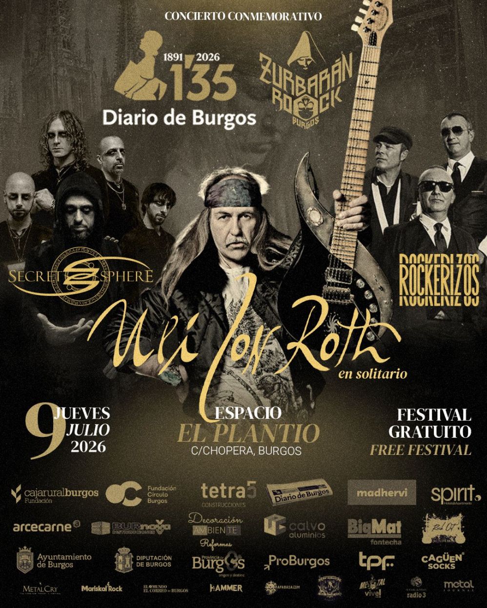 El festival del Zurbarán Rock de Burgos desvela una sorpresa inesperada con motivo del 135 Aniversario del Diario de Burgos