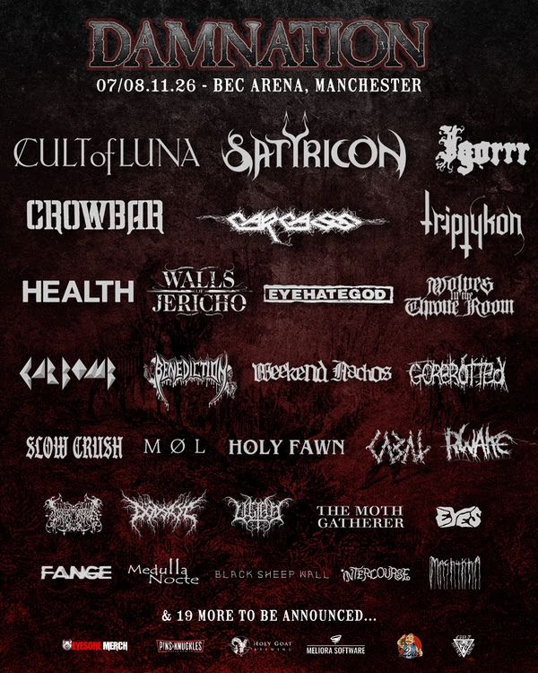 Cabezas de cartel del Damnation Festival 2026