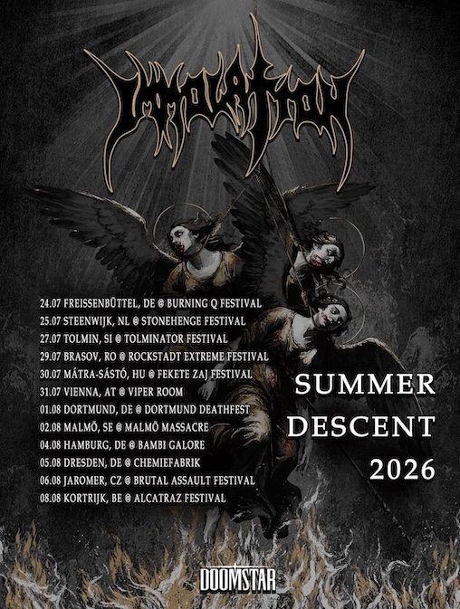 Immolation ha anunciado las fechas de su gira europea de verano