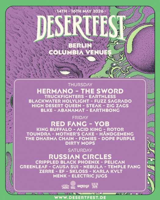 El Desertfest Berlin 2026 publica los horarios y el cartel definitivo