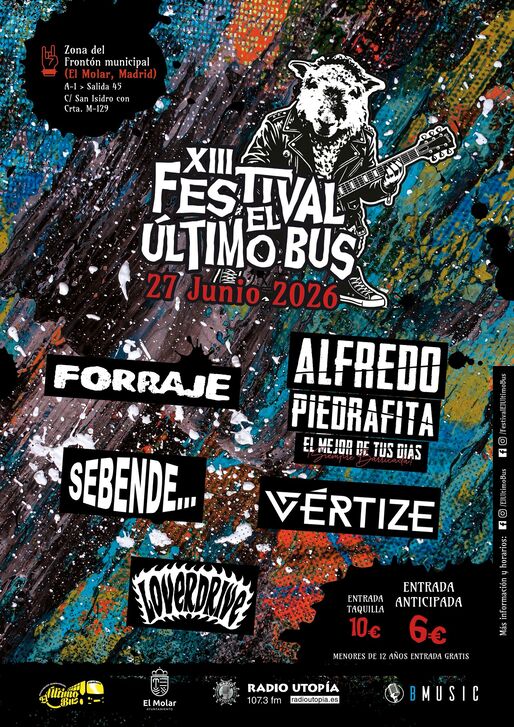 Alfredo Piedrafita y Forraje a la cabeza del Festival El Último Bus, de la localidad madrileña de El Molar.