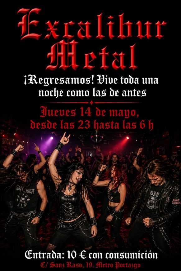 El 14 de mayo sesión del Excalibur Metal de Madrid