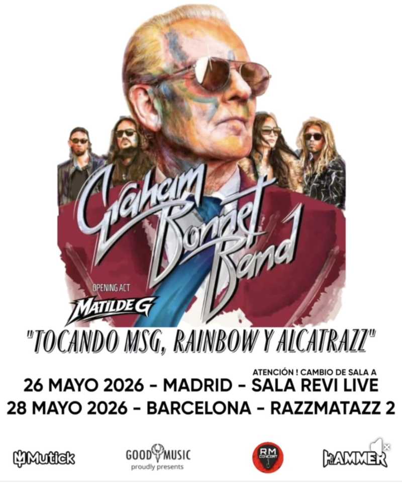 Graham Bonnet Band confirma conciertos en Madrid y Barcelona