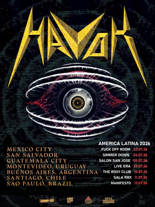 Havok confirma las fechas de su tour por Latinoamérica