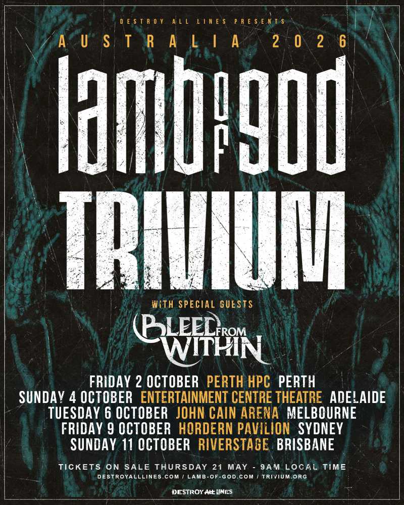 Lamb of God y Trivium comparten gira en Australia