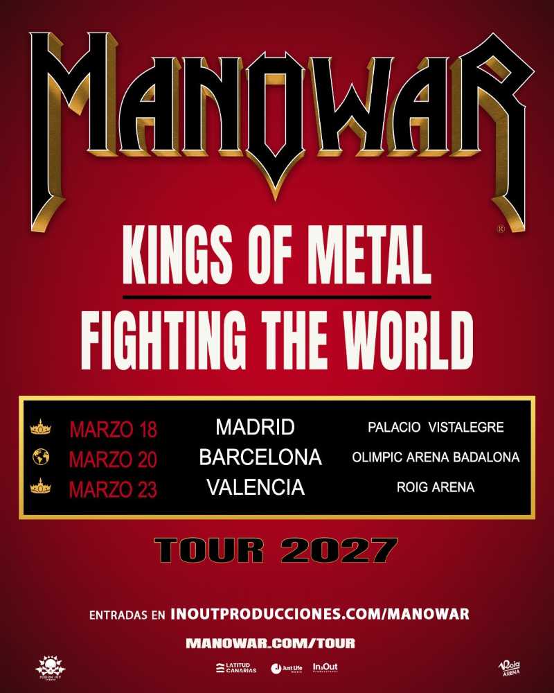 Manowar también actuará en Valencia el martes 23 de marzo
