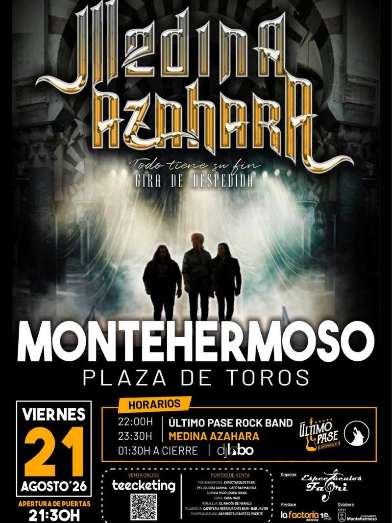 Medina Azahara estará en Montehermoso (Cáceres) el 21 de agosto