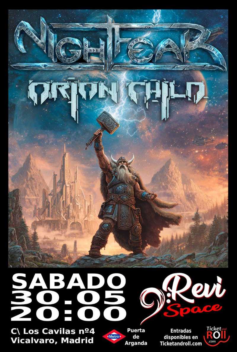 Este sábado 30 de mayo Nightfear en Madrid junto con Orion Child