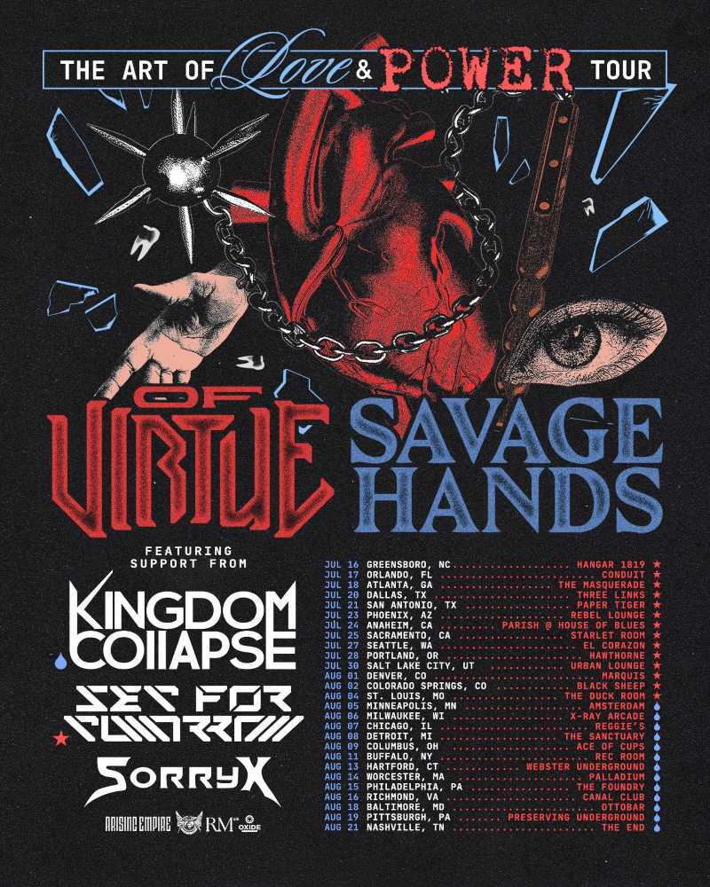 Of Virtue presenta las fechas de su gira americana con Savage Hands