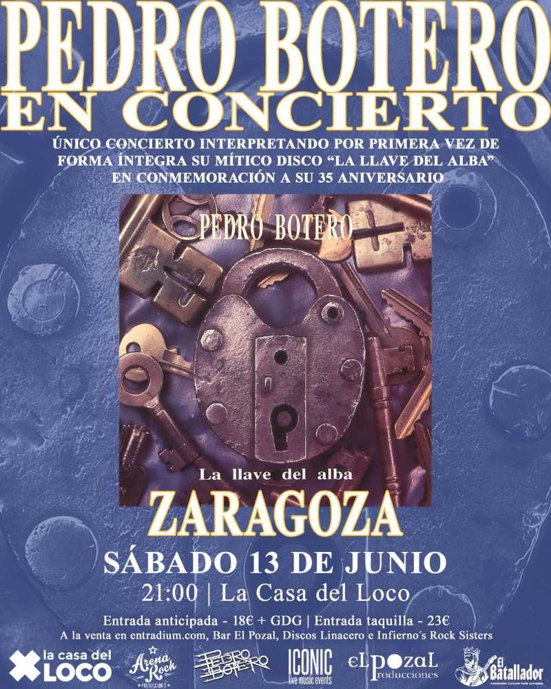 Pedro Botero en Zaragoza con el 35 aniversario de su disco «La Llave del Alba»