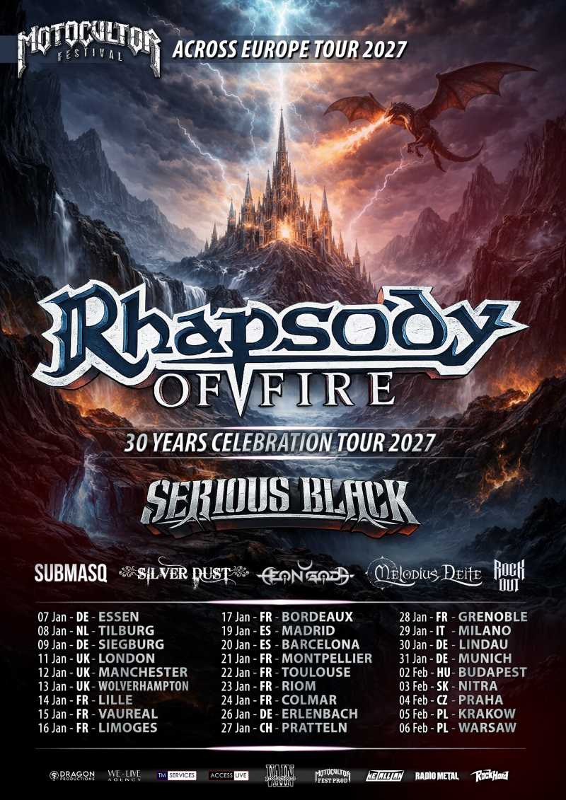 Rhapsody Of Fire anuncia gira para el 2027 dentro del “Motocultor Across Europe Tour 2027”