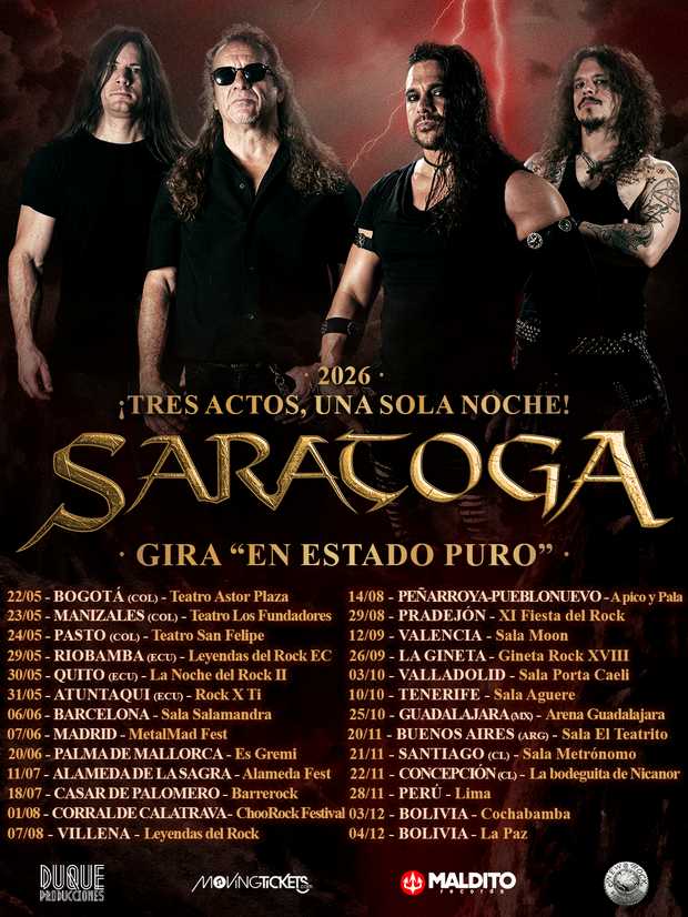 Saratoga arranca la gira «En Estado Puro»