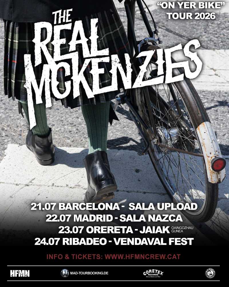 The Real Mackenzies anuncian gira de cuatro fechas en julio de 2026