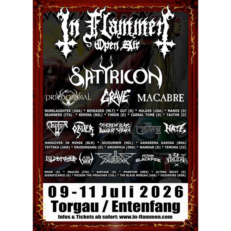 Cartel completo del In Flammen Open Air 2026