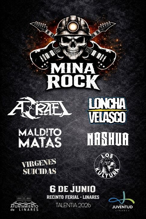 El metal de Azrael y el punk de Loncha Velasco, encabezaran el festival Mina Rock, que regresa a Linares el próximo 6 de junio.