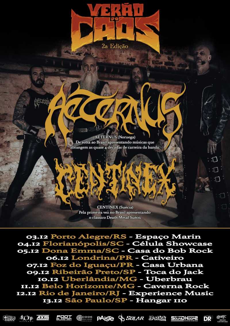 Gira en Brasil de Aeternus con Centinex en el “Verão do Caos”