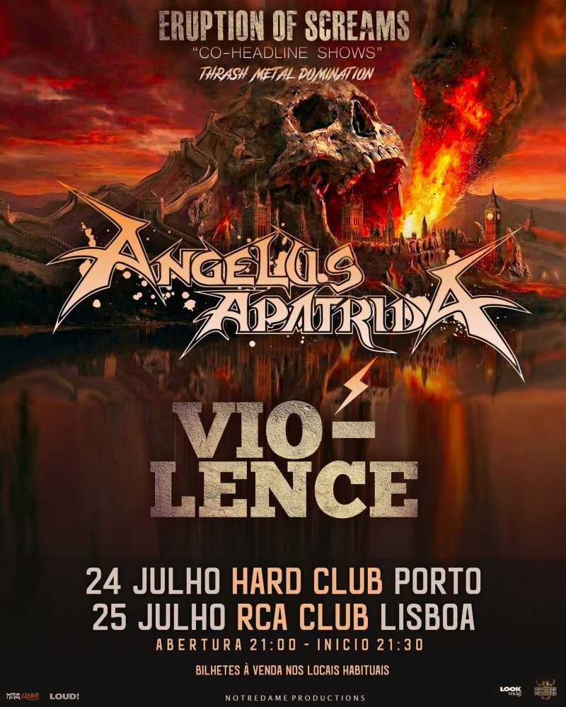Doble show de Angelus Apatrida con Vio-Lence en Portugal