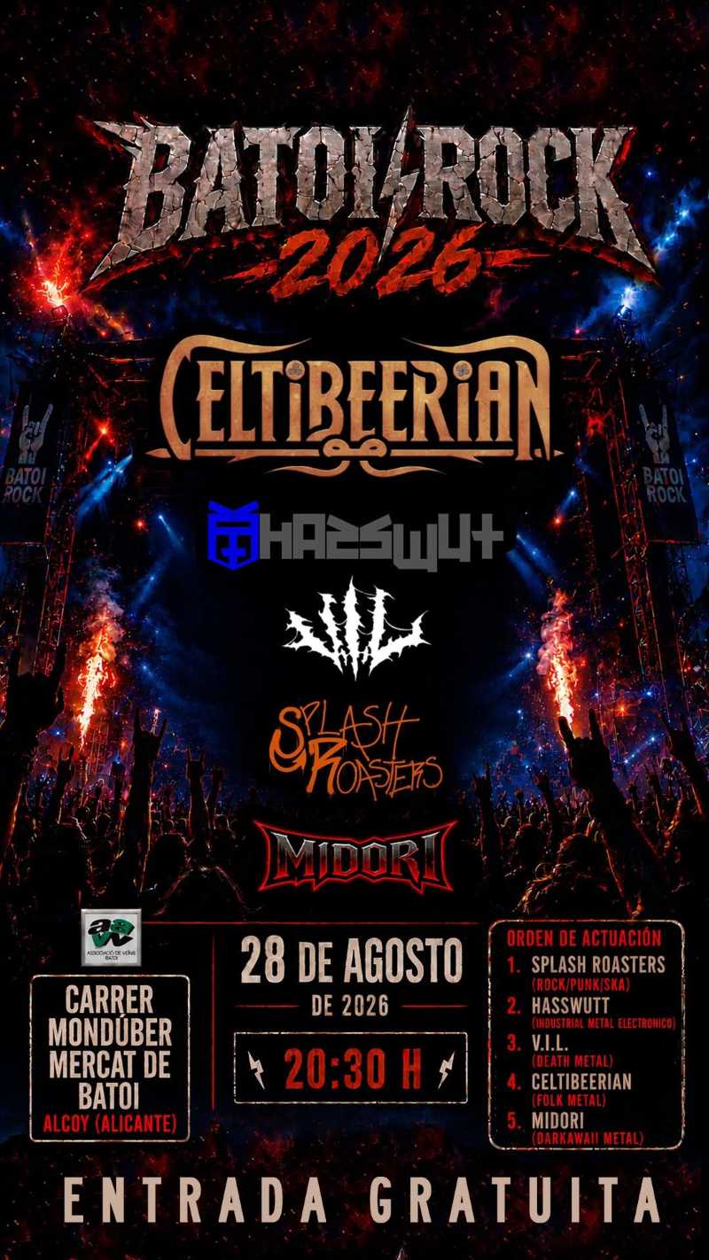 Celtibeerian encabezará el Batoi Rock 2026 de Alcoy en Alicante