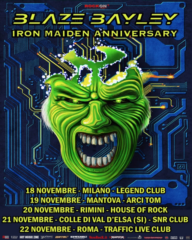 La leyenda Blaze Bayley regresa a Italia en noviembre para 5 eventos en vivo