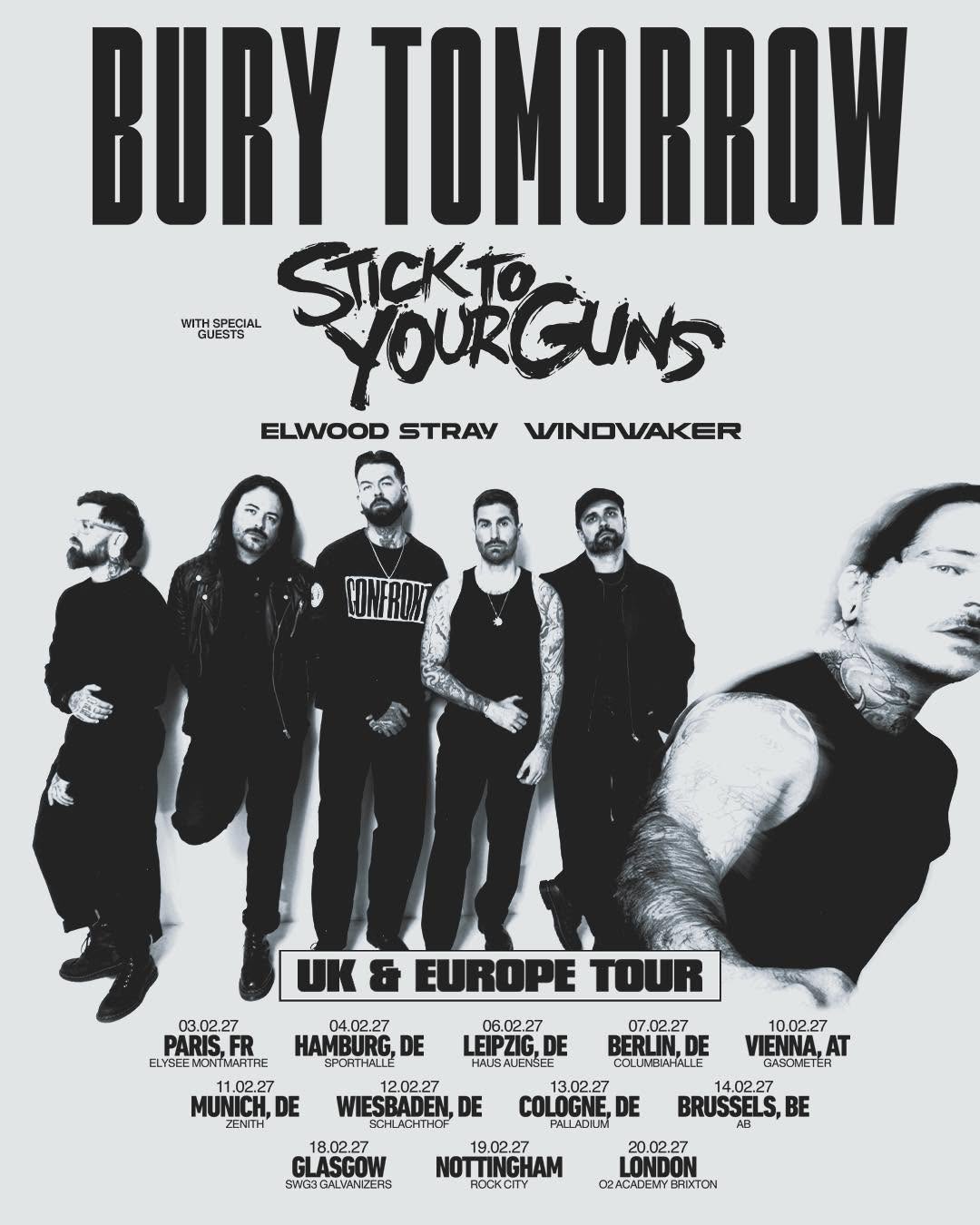 A principios de 2027, Bury Tomorrow emprenderá una gira como cabeza de cartel por Europa