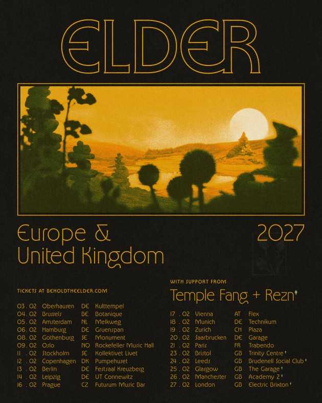 Elder suma una nueva gira en Europa y Reino Unido para febrero de 2027