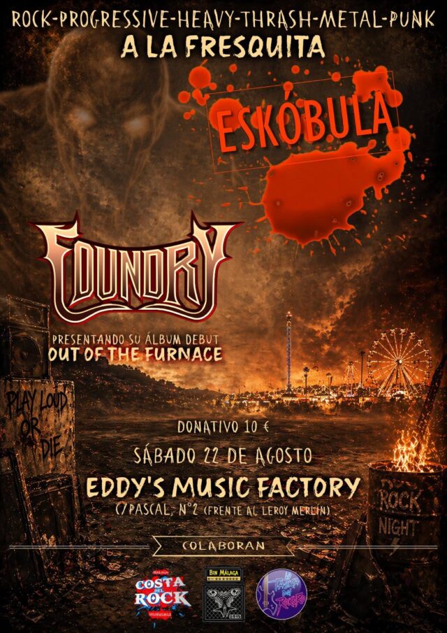 Eskóbula y Foundry juntos en concierto en Málaga el 22 de agosto