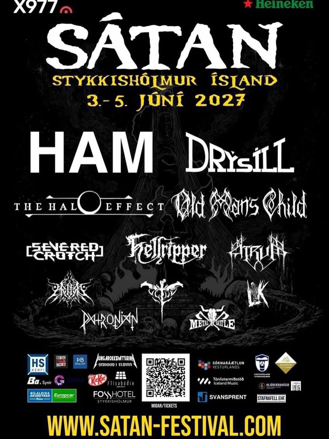 The Halo Effect, confirmados para el cartel del Sátan Festival de Islandia para 2027.