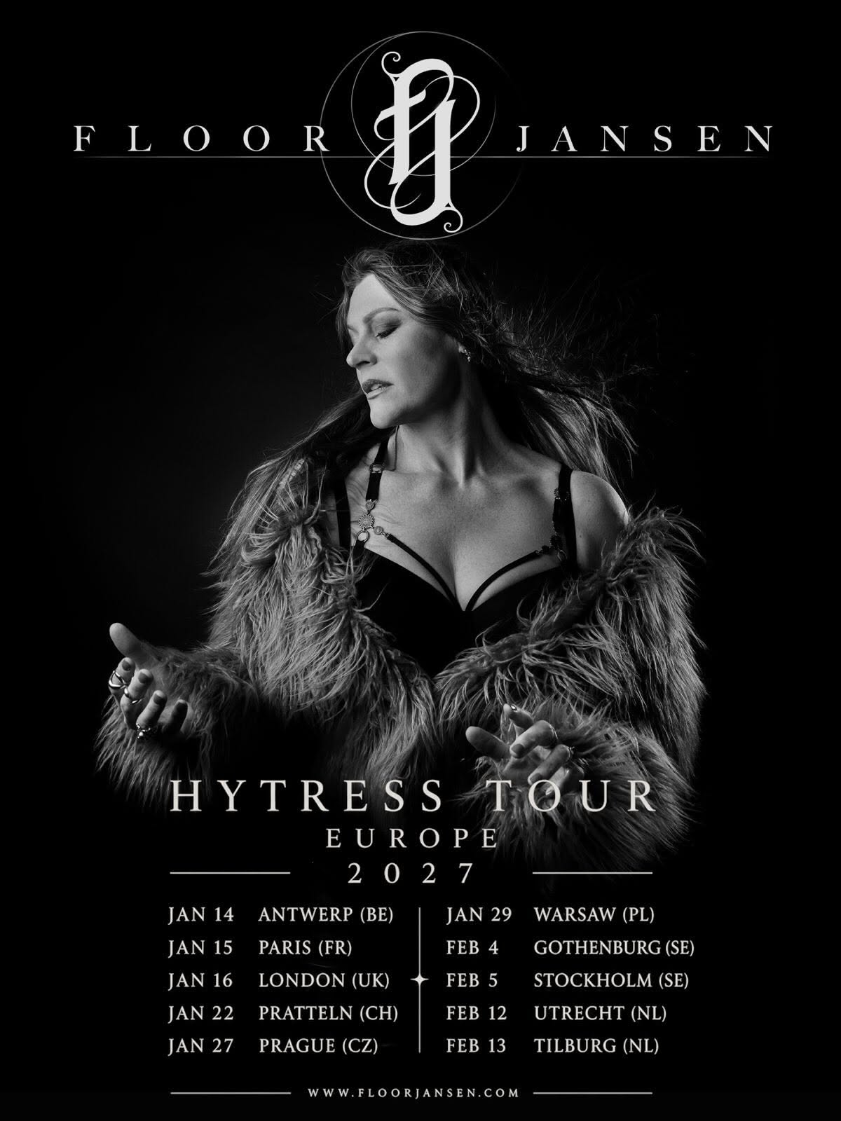 La vocalista de Nightwish, Floor Jansen, ha anunciado oficialmente una nueva gira europea en solitario titulada «Hytress»