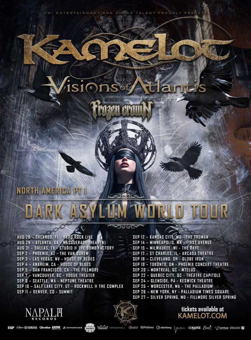 Kamelot completa las fechas del “North America Dark Asylum Tour”