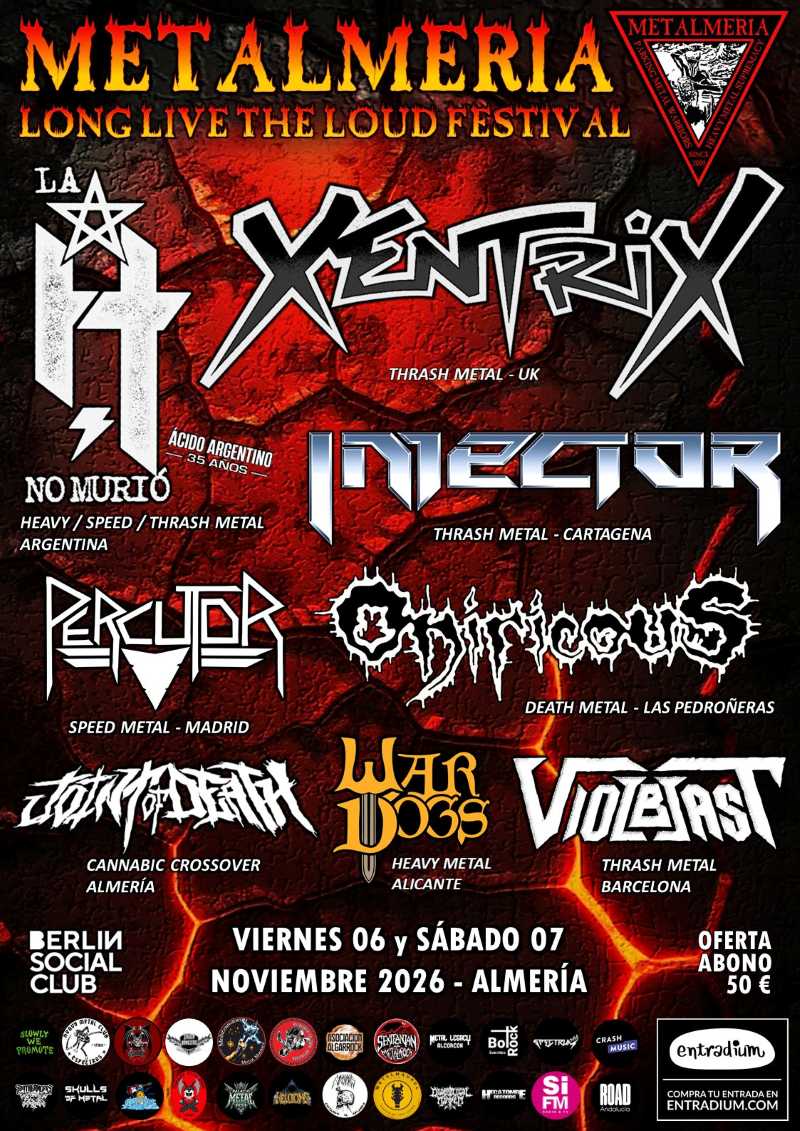 Long Live the Loud Festival, repasa la trayectoria del Metalmería Festival en noviembre