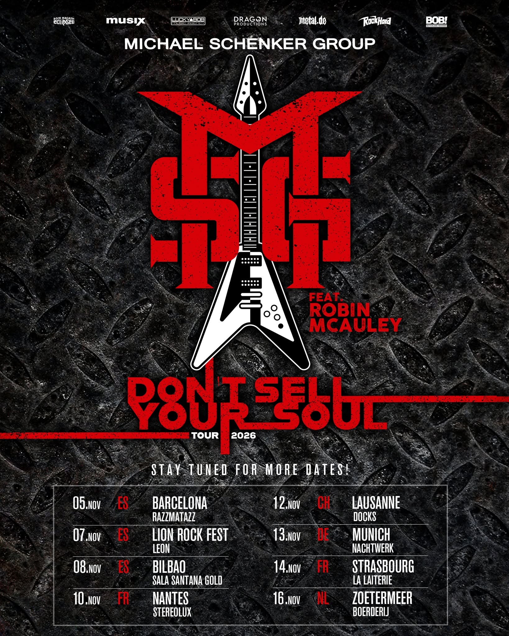Michael Schenker Group saldrá de gira por Europa este noviembre para presentar su último álbum, Don’t Sell Your Soul.