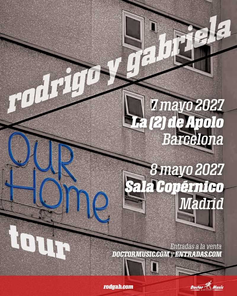 Rodrigo y Gabriela en Barcelona y Madrid con su «Ourhome Tour 2027»