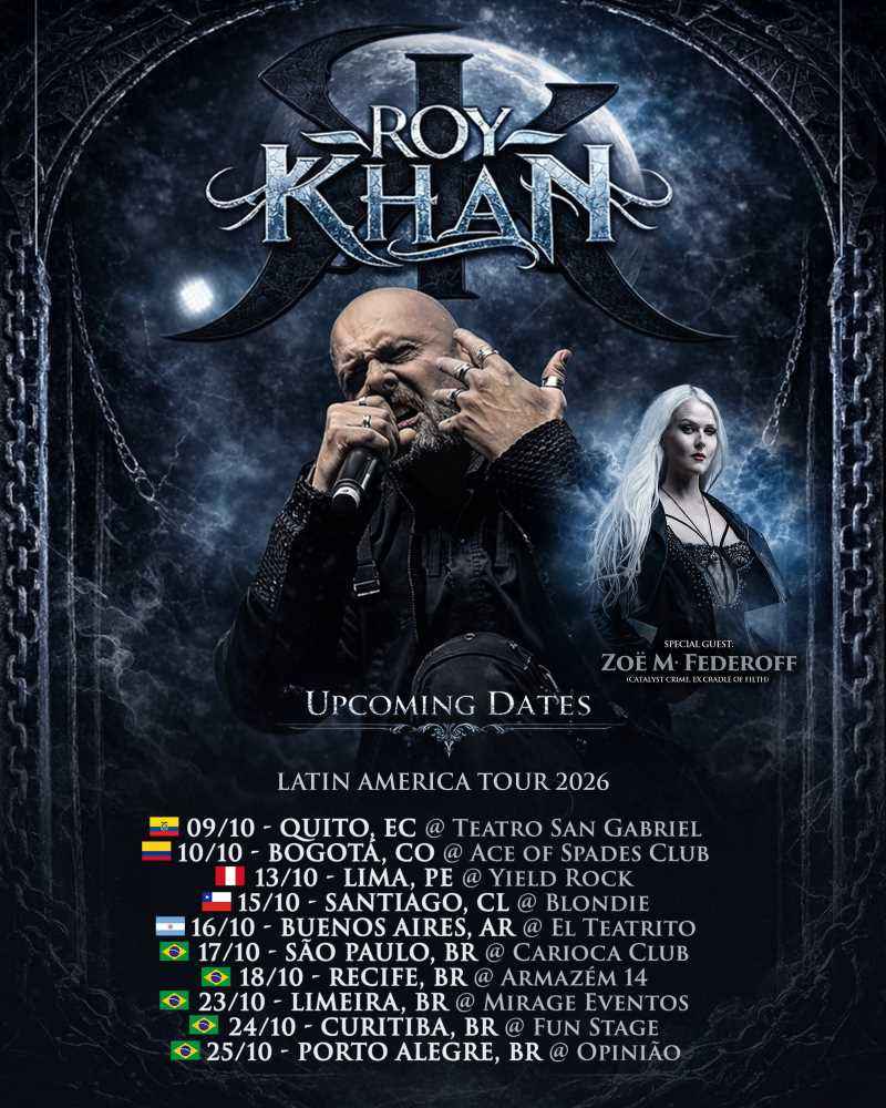 Roy Khan ha confirmado una serie de conciertos en Sudamérica donde celebrará el emblemático álbum de Kamelot de 2005, Black Halo and Beyond.