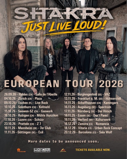 Los rockeros suizos Shakra recorrerán Suiza, Alemania y España a partir de octubre