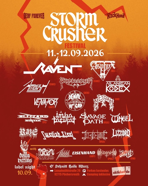 El festival Storm Crusher, que se celebrará en Püchersreuth, Baviera (Alemania), ha confirmado un cartel impresionante para su próxima edición