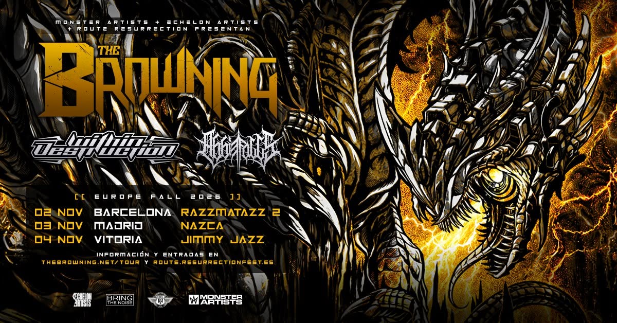 The Browning nos visitarán en noviembre acompañados de Within Destruction y Abbie Falls