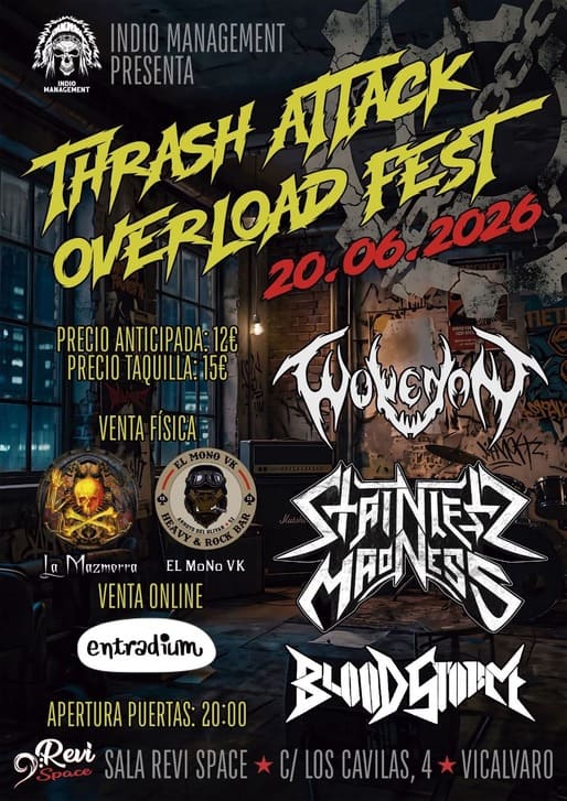 Stainless Madness se prepara para la descarga de energía del próximo Thrash Attack Overload Fest, en Madrid.