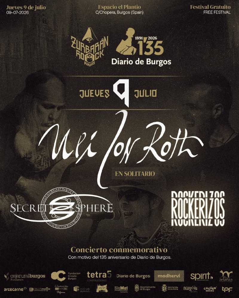 Uli Jon Roth en la fiesta presentación del Zurbarán Rock Burgos 2026