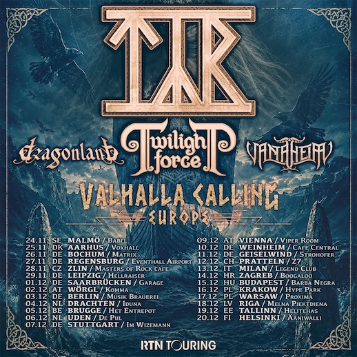 Tyr, la banda de folk viking metal originaria de las Islas Feroe, planea su primera gira europea como cabeza de cartel en siete años