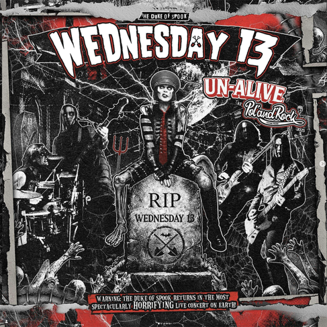 Wednesday 13 lanzará su nuevo álbum en directo, «Un-Alive from Pol’and’Rock 2025», este otoño a través de Napalm Records.