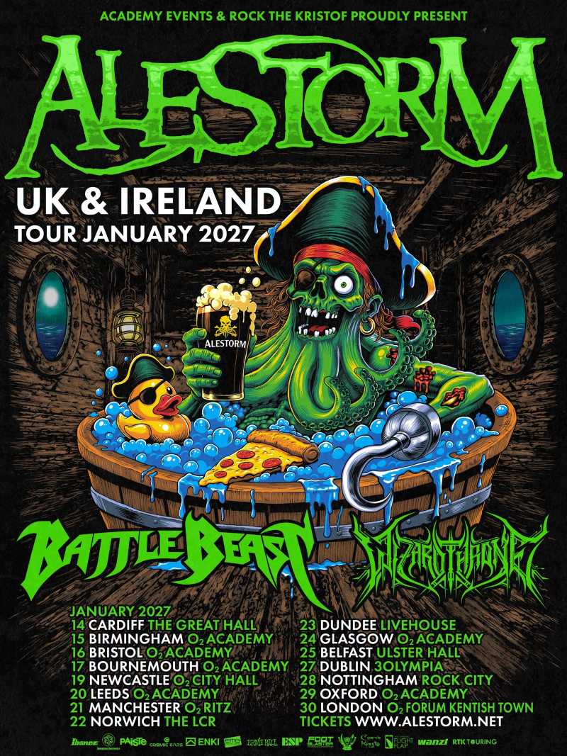 Confirmado el tour de Alestorm en Reino Unido con Battle Beast y Wizzard Throne
