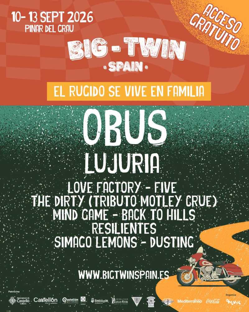 Obús y Lujuria entre las bandas confirmadas del Big Twin 2026 de Castellón