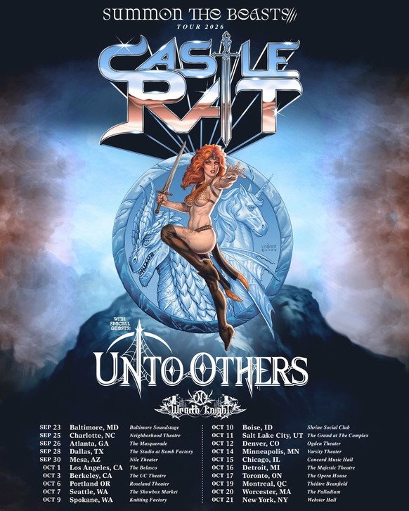 Castle Rat anuncia su gira «Summon The Beasts Tour 2026» junto a Unto Others y Wreath Knight.