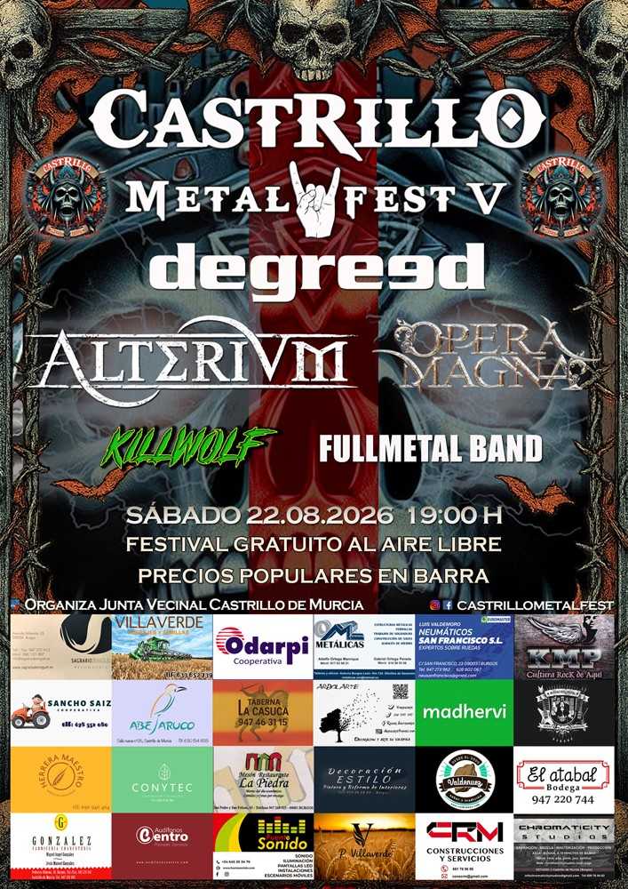 Novedades del Castrillo Metal Fest 2026 para el 22 de agosto