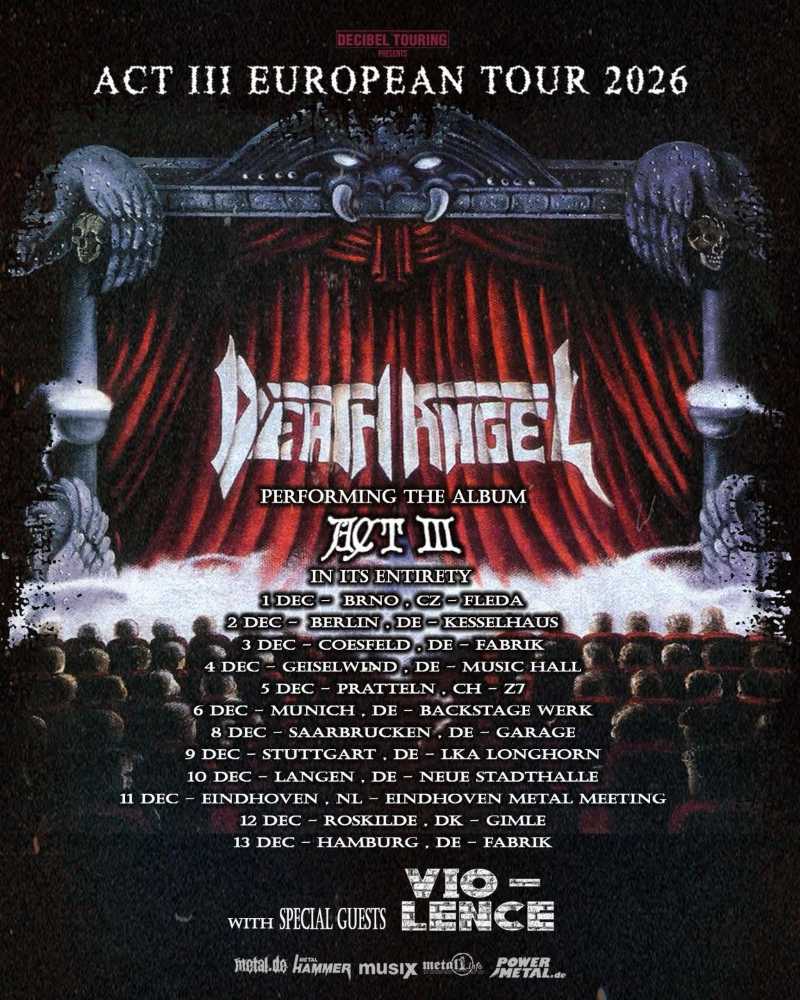 Nueva gira europea de Death Angel junto con Vio-Lence en diciembre