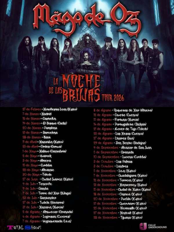 Mägo De Oz actualiza las fechas de «La Noche de las Brujas Tour 2026» para este verano