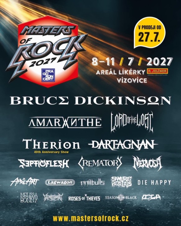 El Masters of Rock de República Checa, desvela las primeras bandas para su edición 2027.