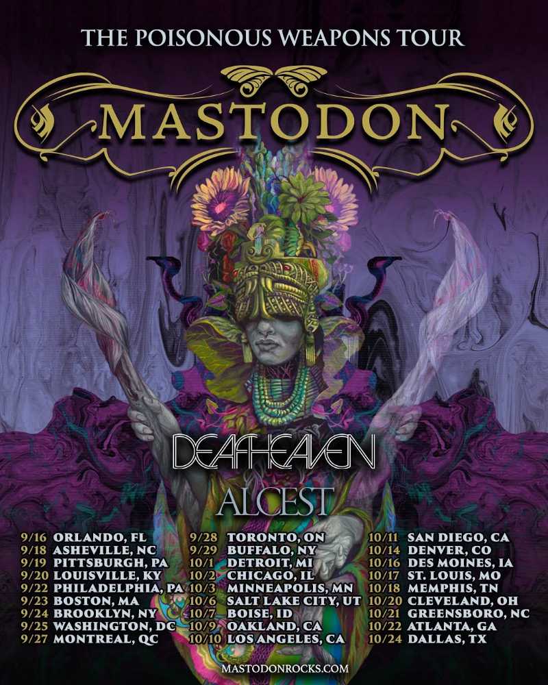 Fechas del Tour norteamericano de Mastodon