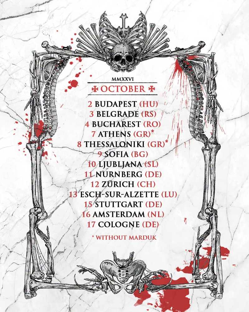 Mayhem - "Death Over Europe pt. II" fechas